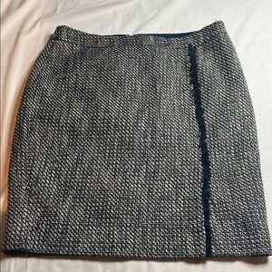 Calvin Klein Blue, Black and White Tweed Pencil Skirt
